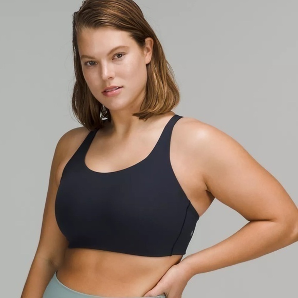 Lululemon Black Wide Strap Sport Bra Crisscross
Back Adjustable 3 Hook Size 38D